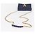 Borsa piccola Y Line Chain in pelle blu e oro Auth BA8058 di SAINT LAURENT D'oro - vista 7