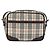 Burberry Borsa a Spalla Nova Check in Tela Beige Argento Autentica ka066 - vista 2