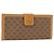 GUCCI Cartera Larga Micro GG Supreme PVC Beige Oro 035 001 0758 Auth am9600V