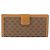 GUCCI Cartera Larga Micro GG Supreme PVC Beige Oro 035 001 0758 Auth am9600V - vista 2