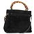 Borsa a mano in suede GUCCI Bamboo 2way Nera 002 2058 0508 0 Auth ep11483 Nero