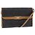 Borsa in tela a nido d'ape Christian Dior PVC 2 in 1 Nero Marrone oro Auth bs30244