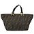 Borsa a mano in tela Zucca FENDI marrone nero oro Auth 146809 D'oro - vista 13