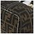Borsa a mano in tela Zucca FENDI marrone nero oro Auth 146809 D'oro - vista 9
