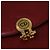 Bolsa de Mão Christian Dior em Couro Dourado Vermelho Auth 148235 - vista 17