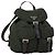 PRADA Backpack Nylon Khaki Silver Auth 147399 Silvery