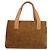 Céline CELINE C Macadam Canvas Handtasche aus Wildleder in Braun und Gold Auth 146684 Golden - Ansicht 2