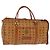 Borsa Boston MCM Logogram Vicetos PVC Marrone Oro Auth 146828 D'oro