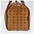 Borsa Boston MCM Logogram Vicetos PVC Marrone Oro Auth 146828 D'oro - vista 4