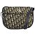 Christian Dior Trotter Canvas Schultertasche Marineblau Gold Auth 152726 Golden