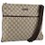 Gucci GG Supreme Schultertasche aus PVC-Leder Beige Silber 141198 Auth bs30937