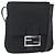 FENDI Zucchino Canvas Schultertasche Schwarz Silber Auth ka081