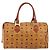 Borsa Boston MCM Logogram Vicetos in pelle PVC marrone e oro Auth am9704 D'oro - vista 2