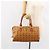 Borsa Boston MCM Logogram Vicetos in pelle PVC marrone e oro Auth am9704 D'oro - vista 23