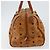 Borsa Boston MCM Logogram Vicetos in pelle PVC marrone e oro Auth am9704 D'oro - vista 3