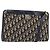 Borsa a Spalla in Tela Trotter Christian Dior Blu Navy Oro Auth 153348 D'oro