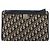 Borsa a Spalla in Tela Trotter Christian Dior Blu Navy Oro Auth 153348 D'oro - vista 13