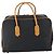 Saint Laurent Borsa Boston Cassandra in PVC nero marrone oro Auth ep11750 D'oro - vista 2