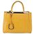 FENDI 2 JOURS Handtasche aus Leder 2-in-1 Gelb Silber Authentisch am9630 - Ansicht 13