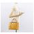 FENDI 2 JOURS Handtasche aus Leder 2-in-1 Gelb Silber Authentisch am9630 - Ansicht 24