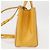 FENDI 2 JOURS Handtasche aus Leder 2-in-1 Gelb Silber Authentisch am9630 - Ansicht 4