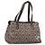 Borsa a Spalla Gancini in Pelle Marrone Argento Auth BA7992 di Salvatore Ferragamo