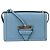 Borsa a Spalla LOEWE Barcelona in Pelle Blu Oro Auth BA7692 D'oro - vista 13