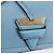 Borsa a Spalla LOEWE Barcelona in Pelle Blu Oro Auth BA7692 D'oro - vista 17