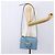 Borsa a Spalla LOEWE Barcelona in Pelle Blu Oro Auth BA7692 D'oro - vista 24