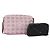 CHANEL Nuovo astuccio da viaggio in nylon 2 pezzi Rosa Nero CC Auth bs31272