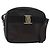 Borsa a Spalla Vala in Pelle Nera e Oro Salvatore Ferragamo Auth BA7662 Nero D'oro