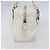 Borsa Tote Gancini Marissa in pelle bianca e argento di Salvatore Ferragamo Auth bs30082 - vista 3