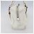 Borsa Tote Gancini Marissa in pelle bianca e argento di Salvatore Ferragamo Auth bs30082 - vista 4