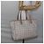 CHANEL Nuova Borsa Tote da Viaggio Nylon Beige Oro CC Auth ti3466 D'oro - vista 22