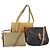 Christian Dior Schultertasche Leder Canvas 3 Set Schwarz Beige Authentisch bs30295