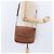 Autre Marque Borsa a spalla in pelle marrone con motivo Nova Check di Burberrys, oro, Auth bs30445 D'oro - vista 21