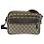 Gucci Borsa a spalla GG Supreme in PVC marrone argento Auth bs30401 - vista 2