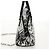 Autre Marque Borsa a mano con catena in pelle 2 in 1 Maison Margiela Bianco Nero Argento Auth 128505M - vista 4