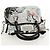 Autre Marque Borsa a mano con catena in pelle 2 in 1 Maison Margiela Bianco Nero Argento Auth 128505M - vista 6