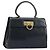 Borsa a mano Gancini in smalto blu navy e oro Auth 149268 di Salvatore Ferragamo