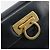 Borsa a mano Gancini in smalto blu navy e oro Auth 149268 di Salvatore Ferragamo - vista 14