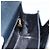 Borsa a mano Gancini in smalto blu navy e oro Auth 149268 di Salvatore Ferragamo - vista 19
