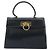 Borsa a mano Gancini in smalto blu navy e oro Auth 149268 di Salvatore Ferragamo - vista 2