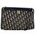 Borsa a Spalla in Tela Trotter Christian Dior Blu Navy Oro Auth ep11547 D'oro