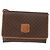 Céline Borsa a Spalla in Tela Macadam CELINE PVC Marrone Oro Auth ep11522 D'oro - vista 2