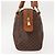Céline Borsa a mano in tela Macadam CELINE PVC marrone oro Auth 147895 D'oro - vista 5