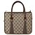 Gucci Borsa GG Supreme Web Sherry Line PVC 2way Beige Oro 41 02 039 Auth ep11903 D'oro - vista 2