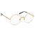 Monturas de gafas de sol CHANEL de metal dorado CC Auth 153002