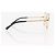 Monturas de gafas de sol CHANEL de metal dorado CC Auth 153002 - vista 5