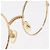 Monturas de gafas de sol CHANEL de metal dorado CC Auth 153002 - vista 7